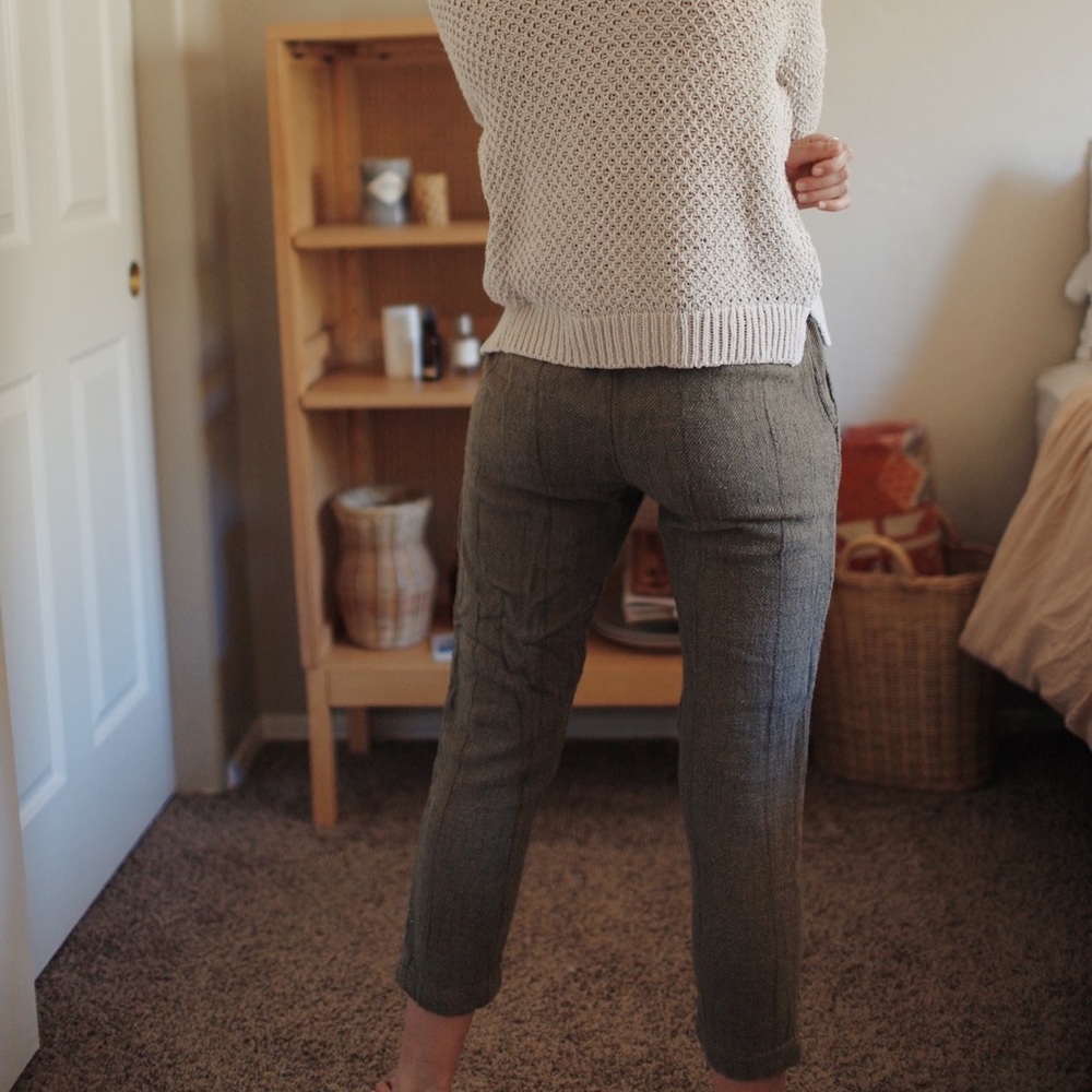 free people olive green trousers